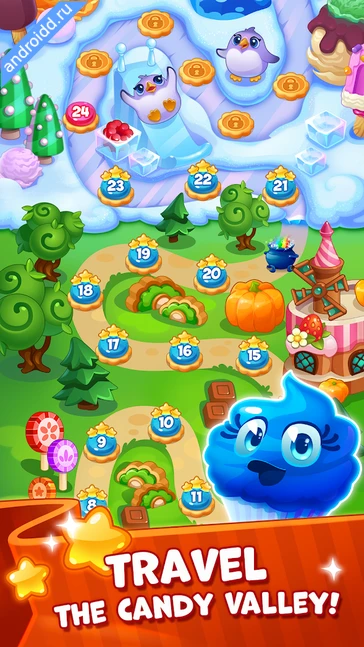 Картинка Candy Valley Match 3 Puzzle Уровни