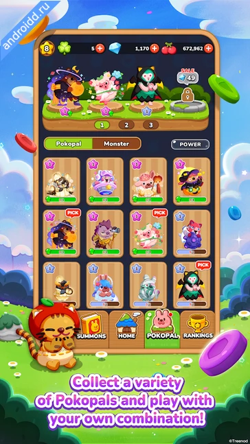 Картинка LINE Pokopang puzzle game Возможности