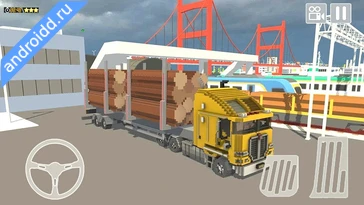 Видео  Blocky Truck Urban Transport Геймплей