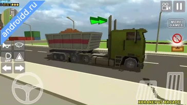 Видео  Blocky Truck Urban Transport Анимация