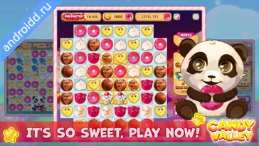 Видео  Candy Valley Match 3 Puzzle Геймплей