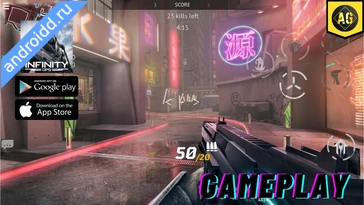 Видео  Infinity Ops Cyberpunk FPS Геймплей