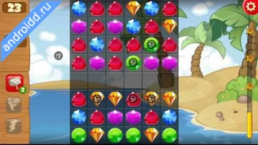 Видео  Pirate Treasures Jewel Gems Анимация